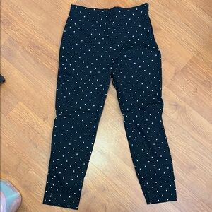 Old Navy Black Polka Dot Straight Leg Pants